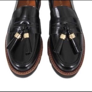 Stuart Weitzman Manila black leather loafers